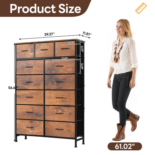 Fabric Drawers Dresser Living Room Cabinet Storage Organizer Cabinet Adjustable Feet Steel Frame Assembly Closet For Furniture Closet Bedroom Entryway