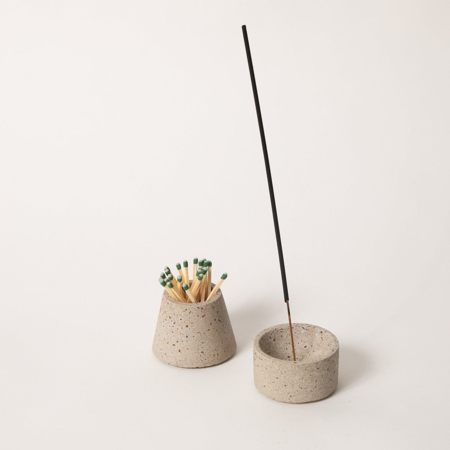 Round Incense Holder - Natural Terrazzo