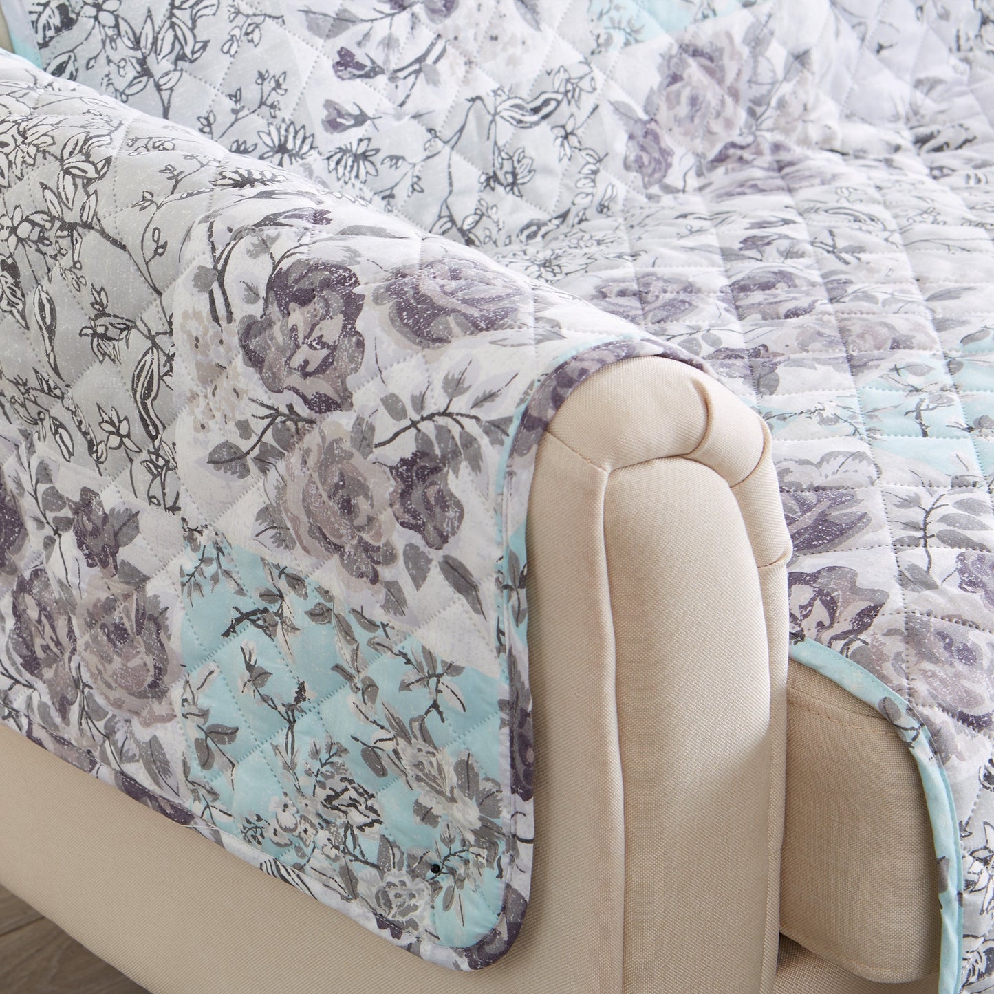 Reversible Floral Patchwork Furniture Protector