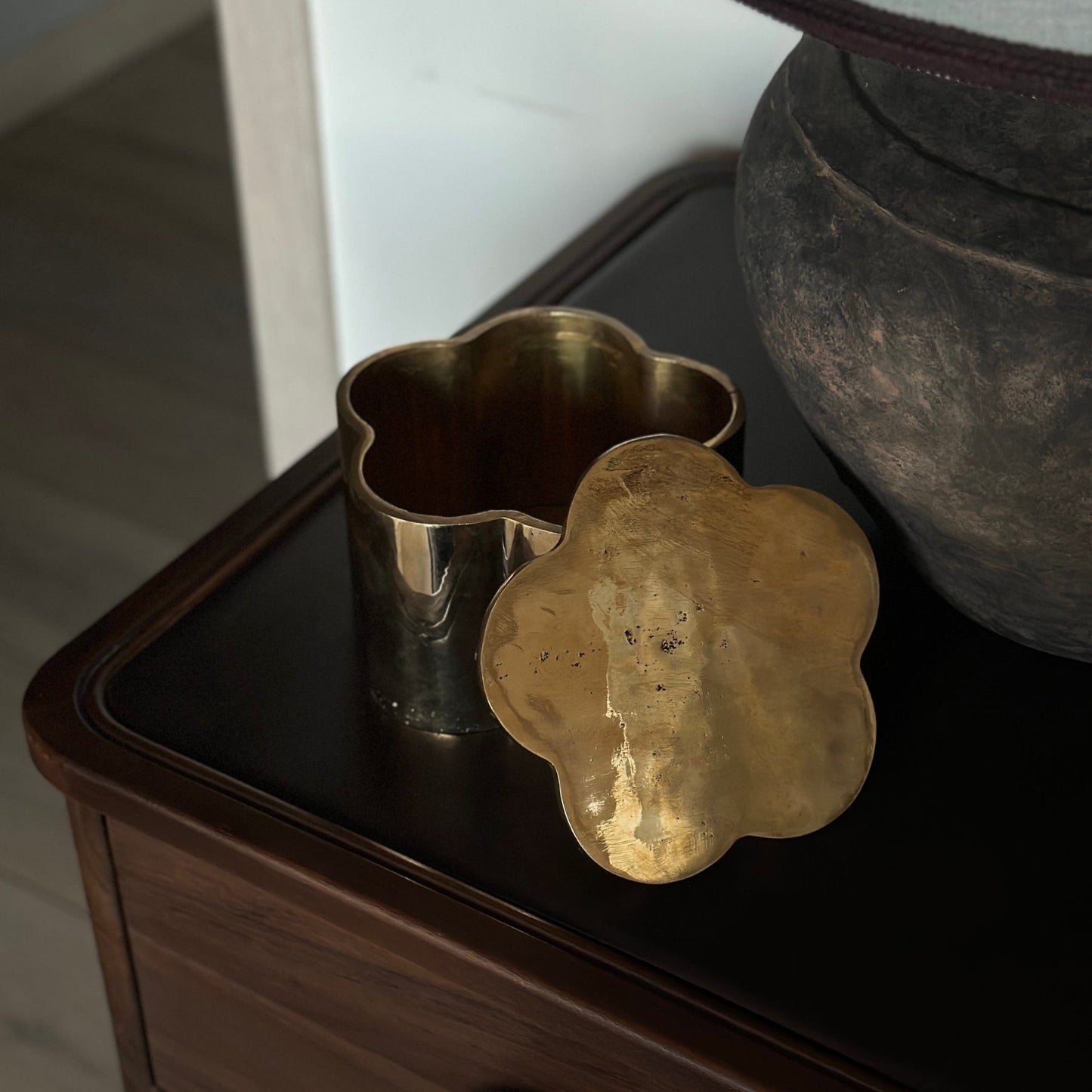 Brass Bud Box with Lid