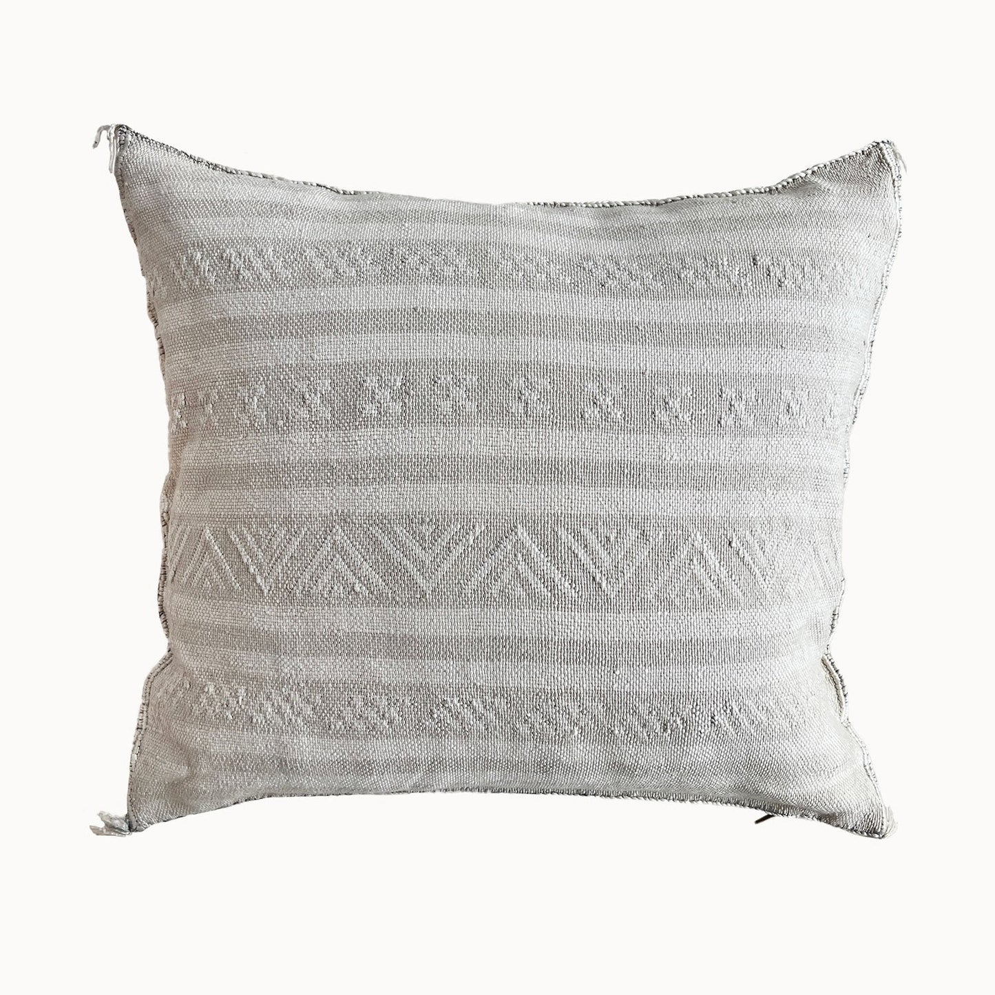 Desert Stripe Cactus Pillow - Bone