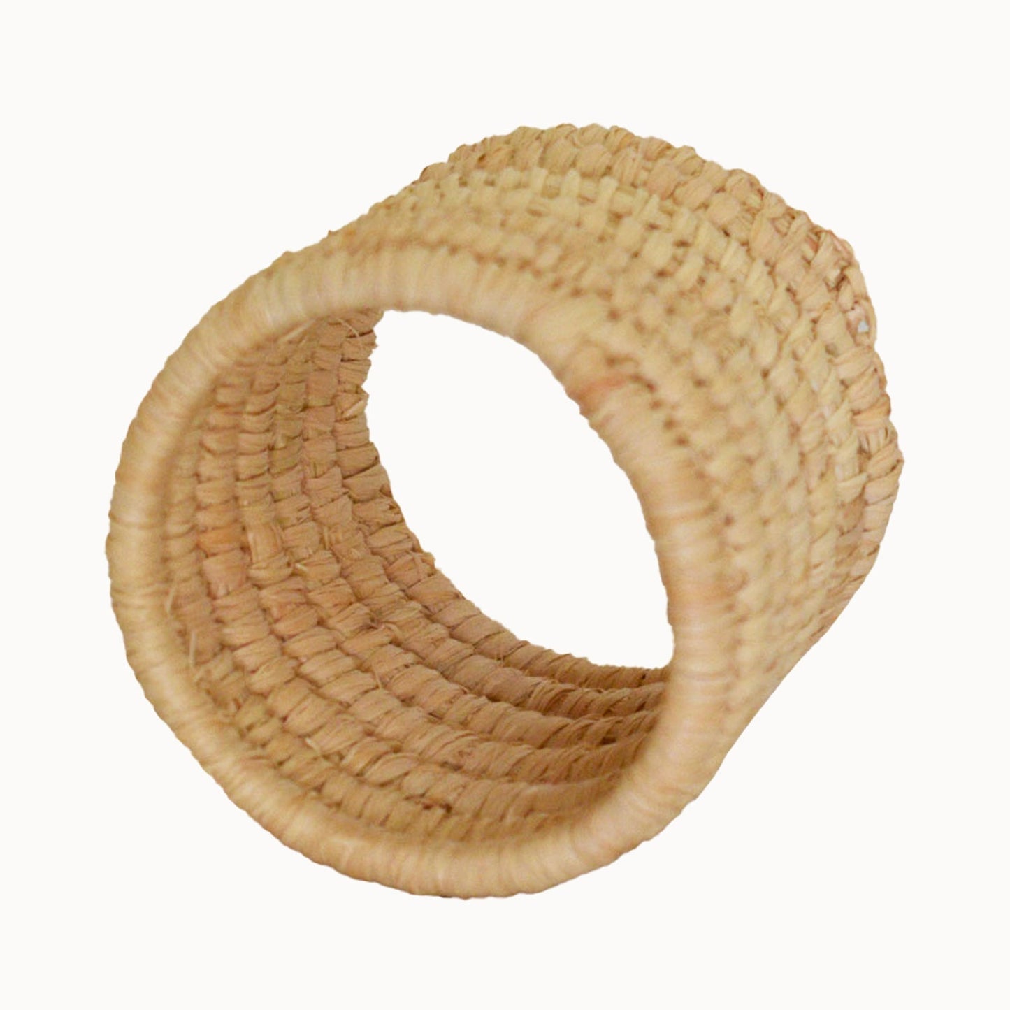 Handwoven Raffia Napkin Rings - Set of 2