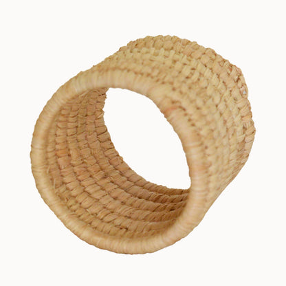 Handwoven Raffia Napkin Rings - Set of 2