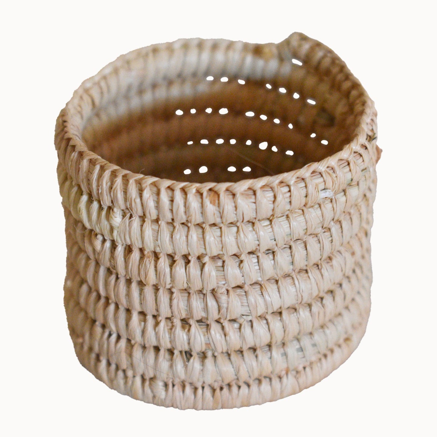 Handwoven Raffia Napkin Rings - Set of 2