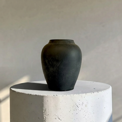 Heritage Classic Terracotta Vessel - Hand-Painted in Wea...