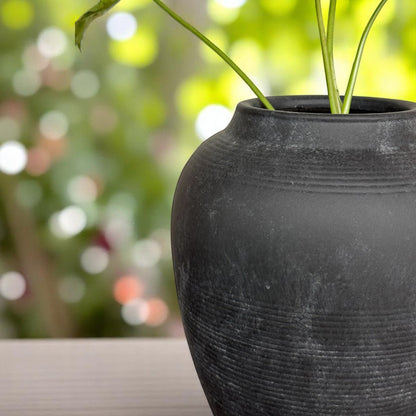 Heritage Classic Terracotta Vessel - Hand-Painted in Wea...