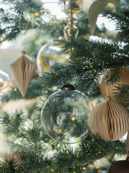 4" Clear Glass Ornament