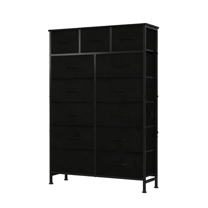 Fabric Drawers Dresser Living Room Cabinet Storage Organizer Cabinet Adjustable Feet Steel Frame Assembly Closet For Furniture Closet Bedroom Entryway