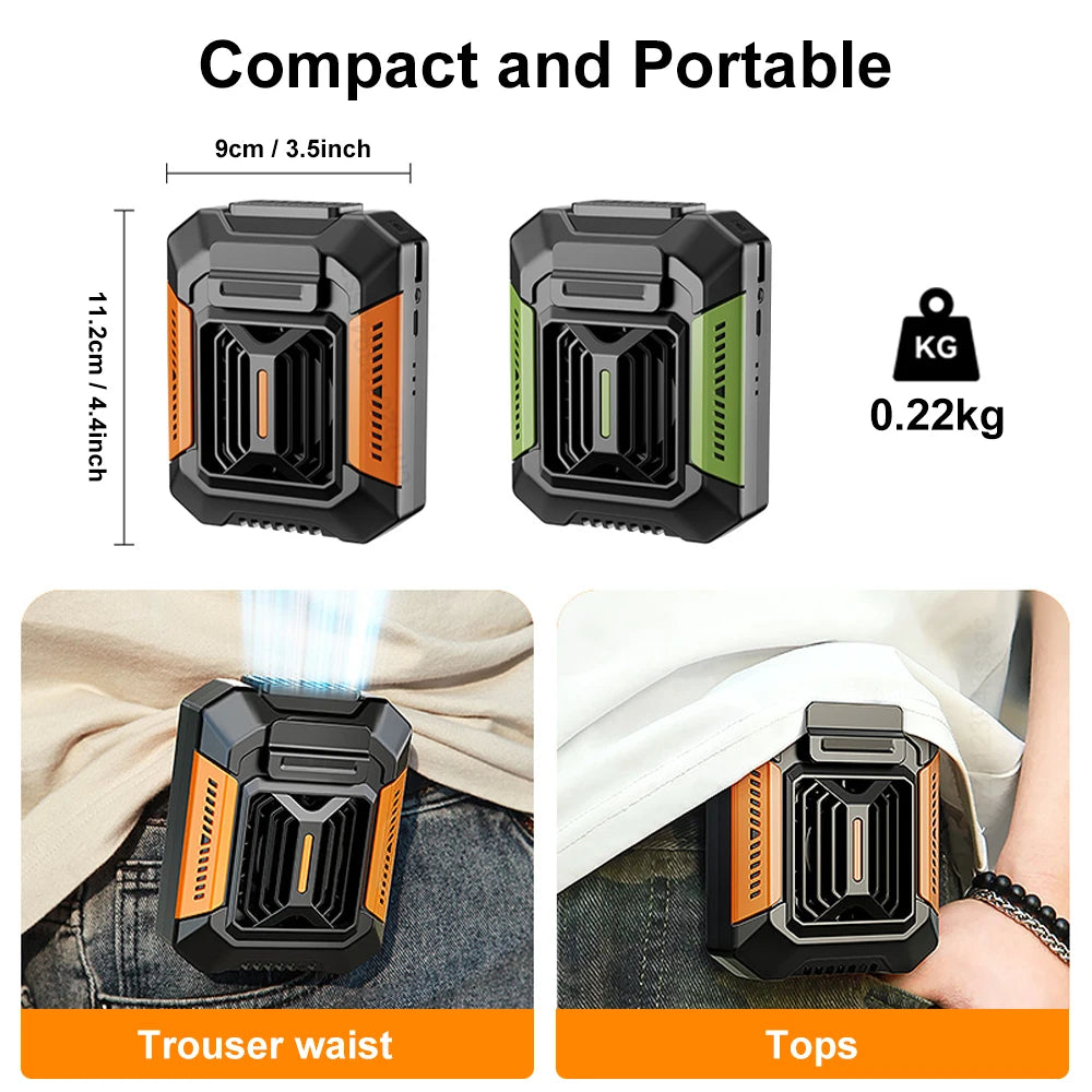 Small Portable Fan with Power Bank LED Light - Great for camping
