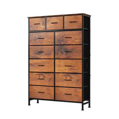 Fabric Drawers Dresser Living Room Cabinet Storage Organizer Cabinet Adjustable Feet Steel Frame Assembly Closet For Furniture Closet Bedroom Entryway