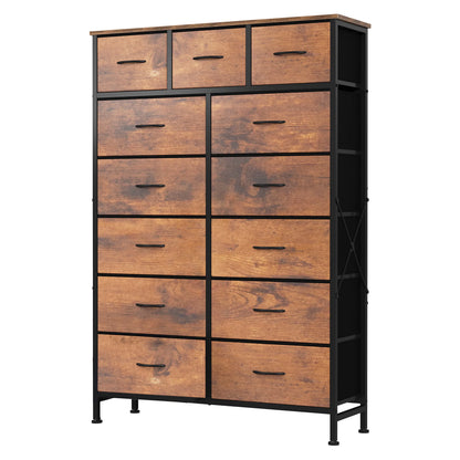 Fabric Drawers Dresser Living Room Cabinet Storage Organizer Cabinet Adjustable Feet Steel Frame Assembly Closet For Furniture Closet Bedroom Entryway