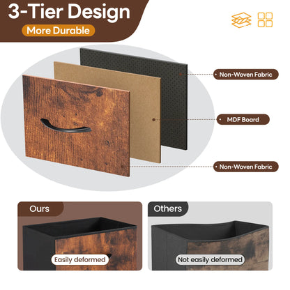 Fabric Drawers Dresser Living Room Cabinet Storage Organizer Cabinet Adjustable Feet Steel Frame Assembly Closet For Furniture Closet Bedroom Entryway