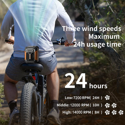 Small Portable Fan with Power Bank LED Light - Great for camping