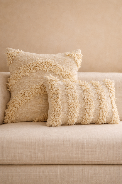 Miguel Wool Pillow Cover by Diego Olivero Studio