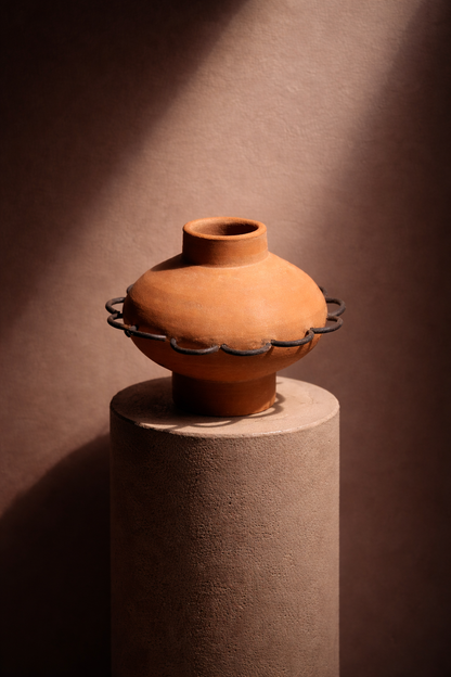 Eli Terracotta Vessel by Diego Olivero Studio