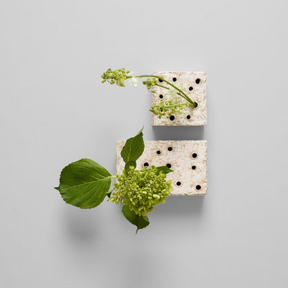 Ceramic Frog Block, White Patina