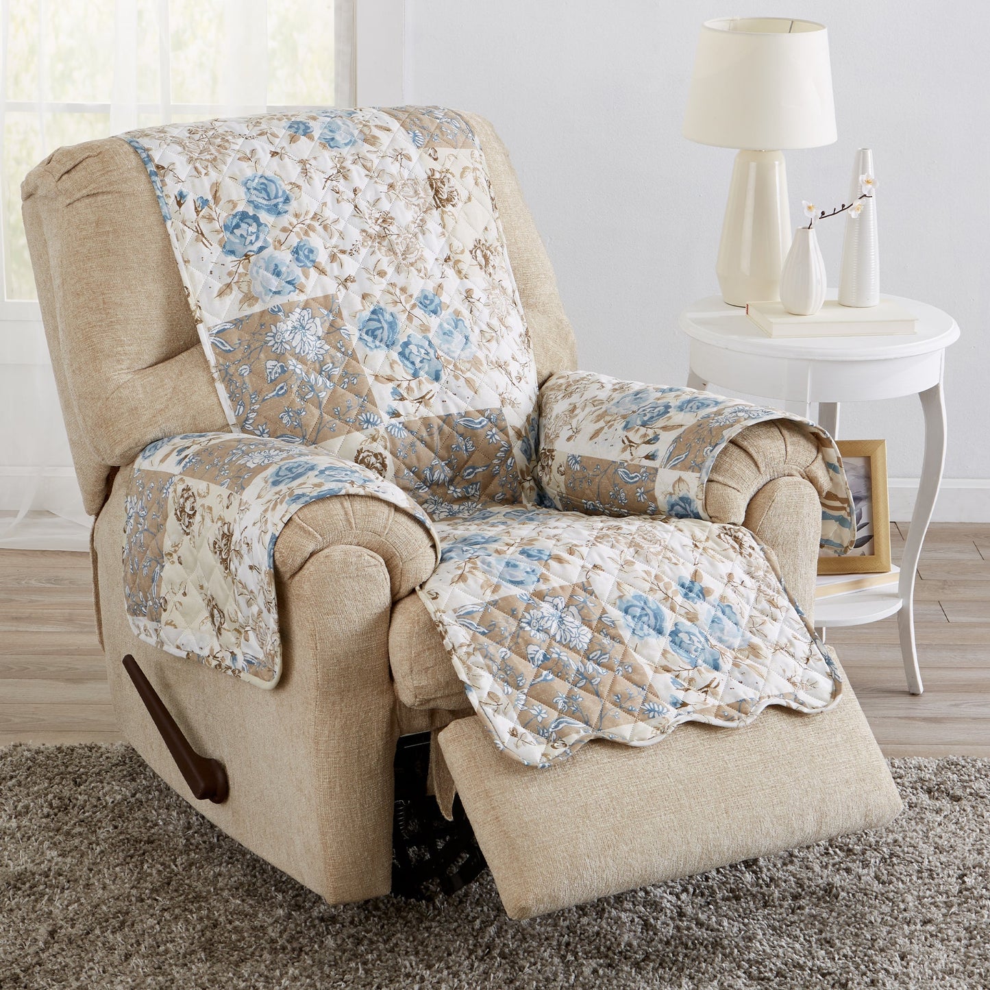 Reversible Floral Patchwork Furniture Protector