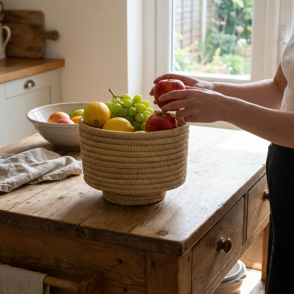 Natural Woven Dengu Basket
