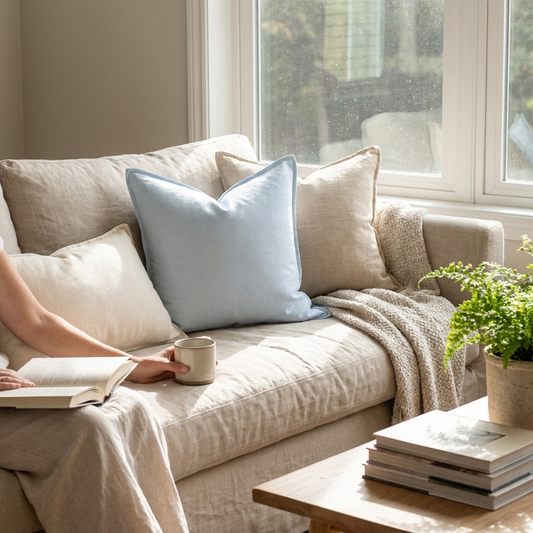 Celeste Solid Pillow Cover - Light Blue