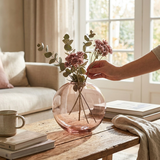 Mars Vase Medium Steel Apricot