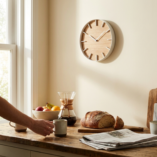 Wall Clock - Steel + Wood