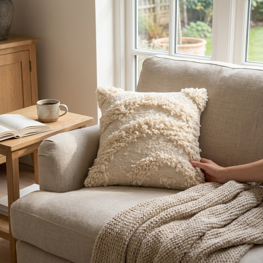 Miguel Wool Pillow Cover by Diego Olivero Studio