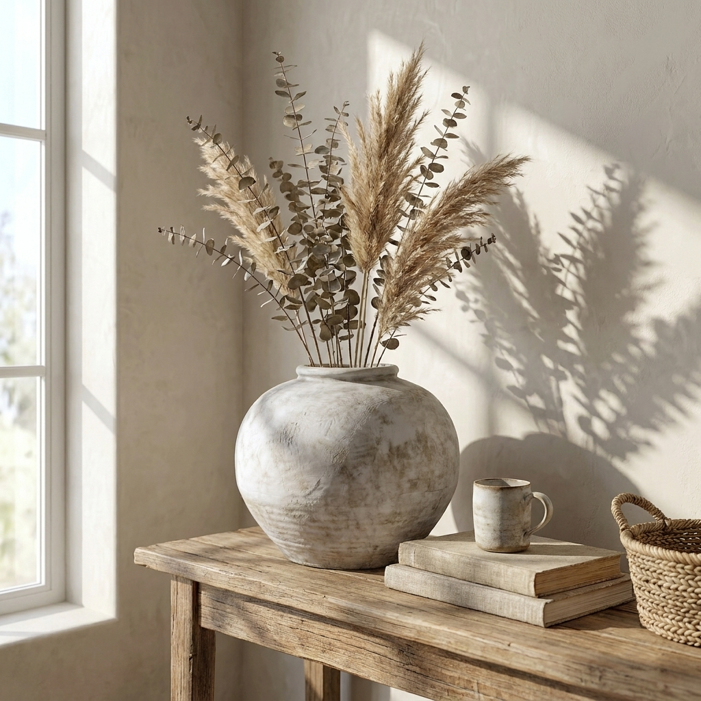 Greystone Fiber Clay Vessel in Aged White