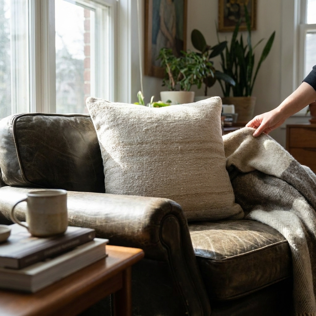 Turkish Hemp Pillow - Square