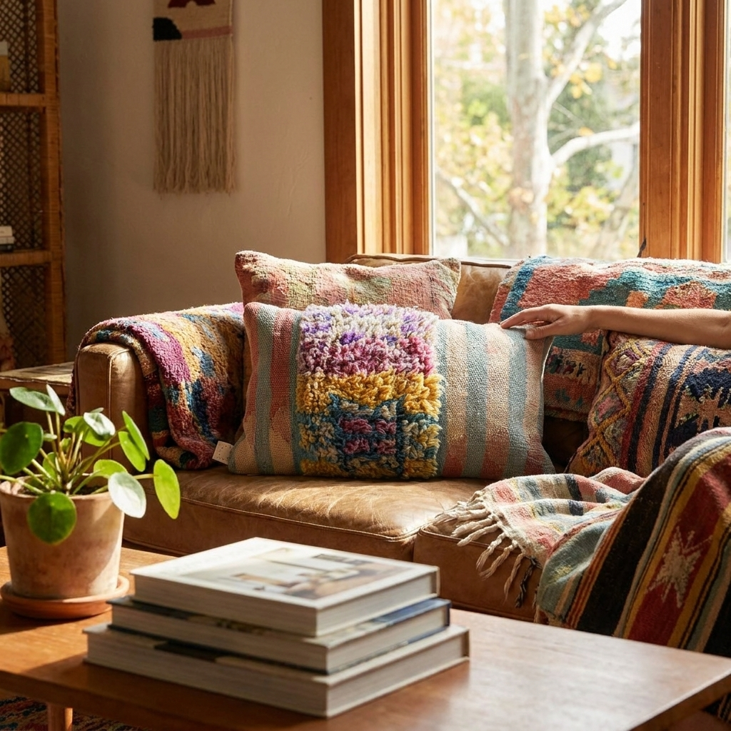 Dahlia Glaoui Moroccan Wool Pillow
