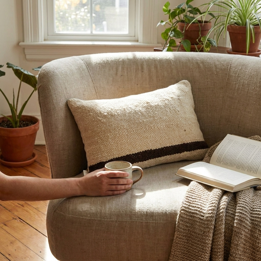 Handwoven Moroccan Wool Pillow