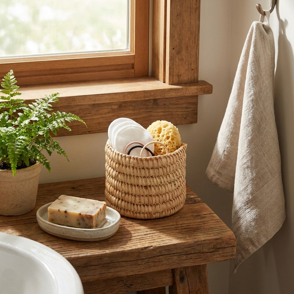 Handwoven Raffia Napkin Rings - Set of 2