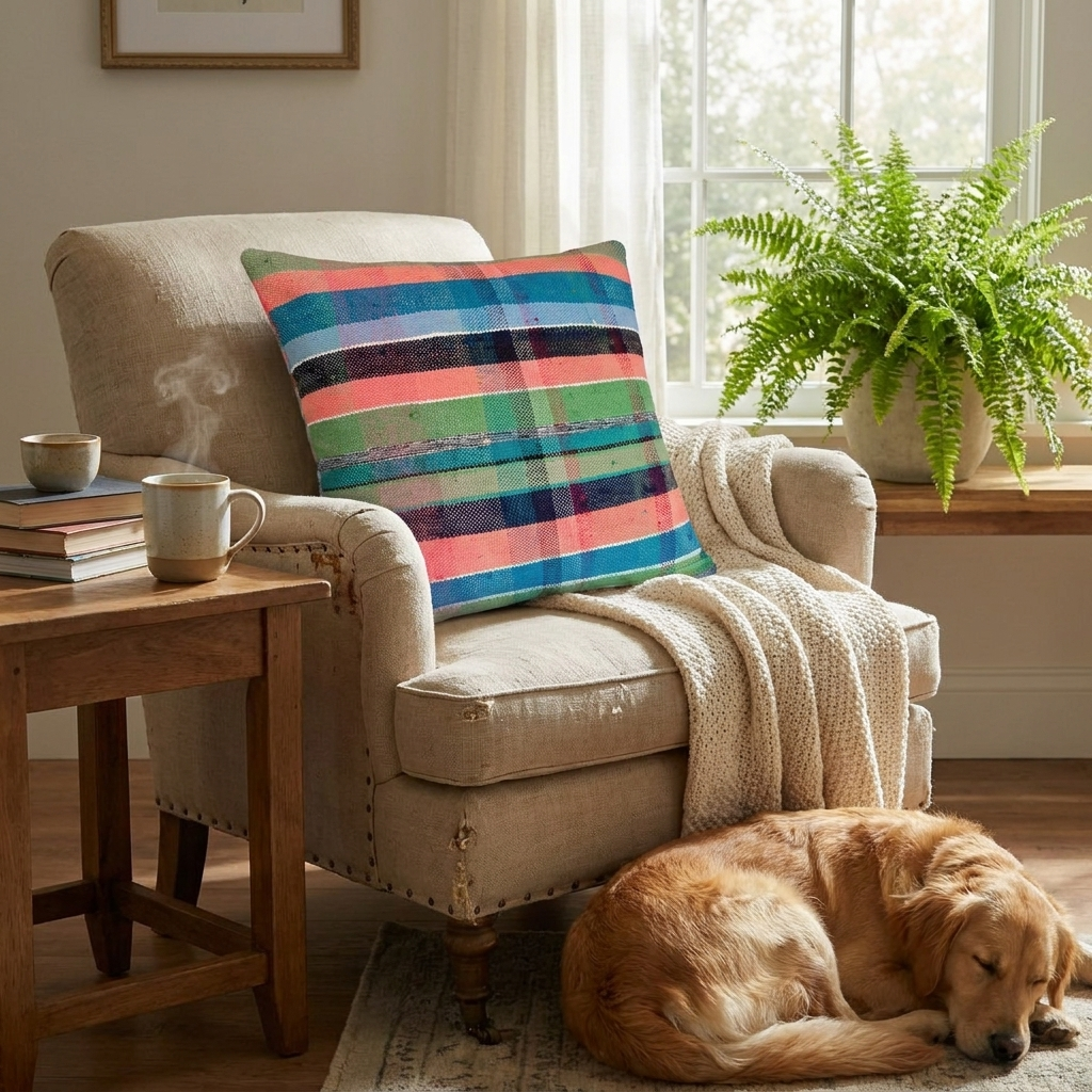 Ava Upcycled Cotton Pillow