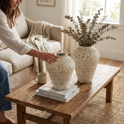 White Washed Antique Jar