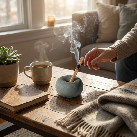Palo Santo Holder - Dark Green Terrazzo