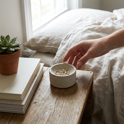 Round Incense Holder - Natural Terrazzo