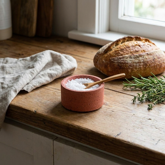 Round Incense Holder - Coral Terrazzo