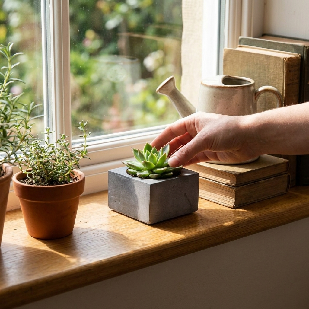 Square Incense Holder - Black and Grey