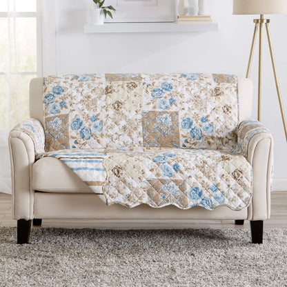 Reversible Floral Patchwork Furniture Protector