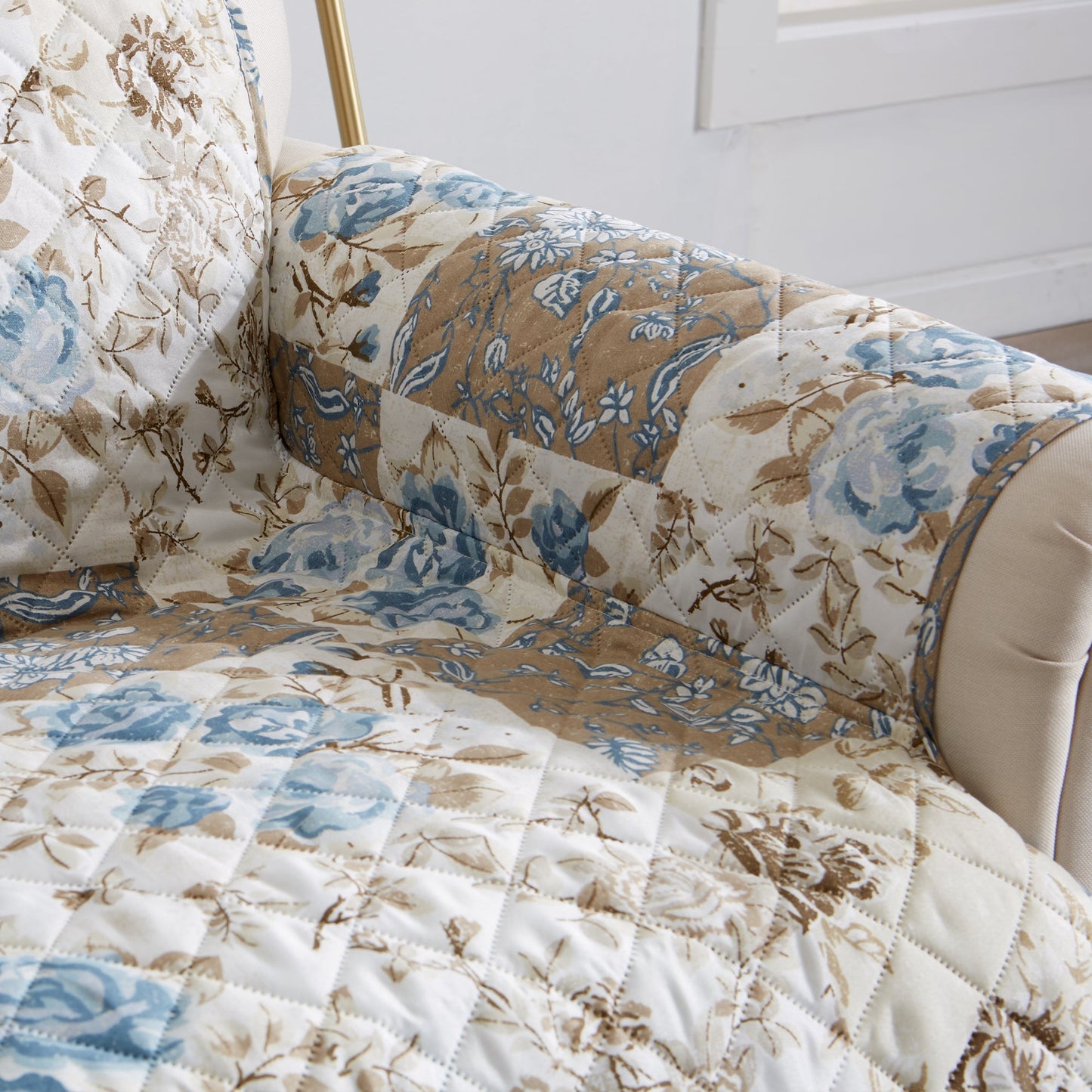 Reversible Floral Patchwork Furniture Protector