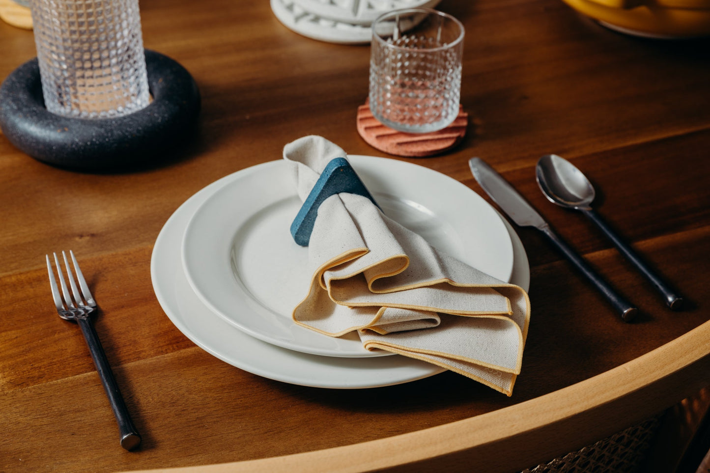Napkin Ring Set - Terrazzo Primaries