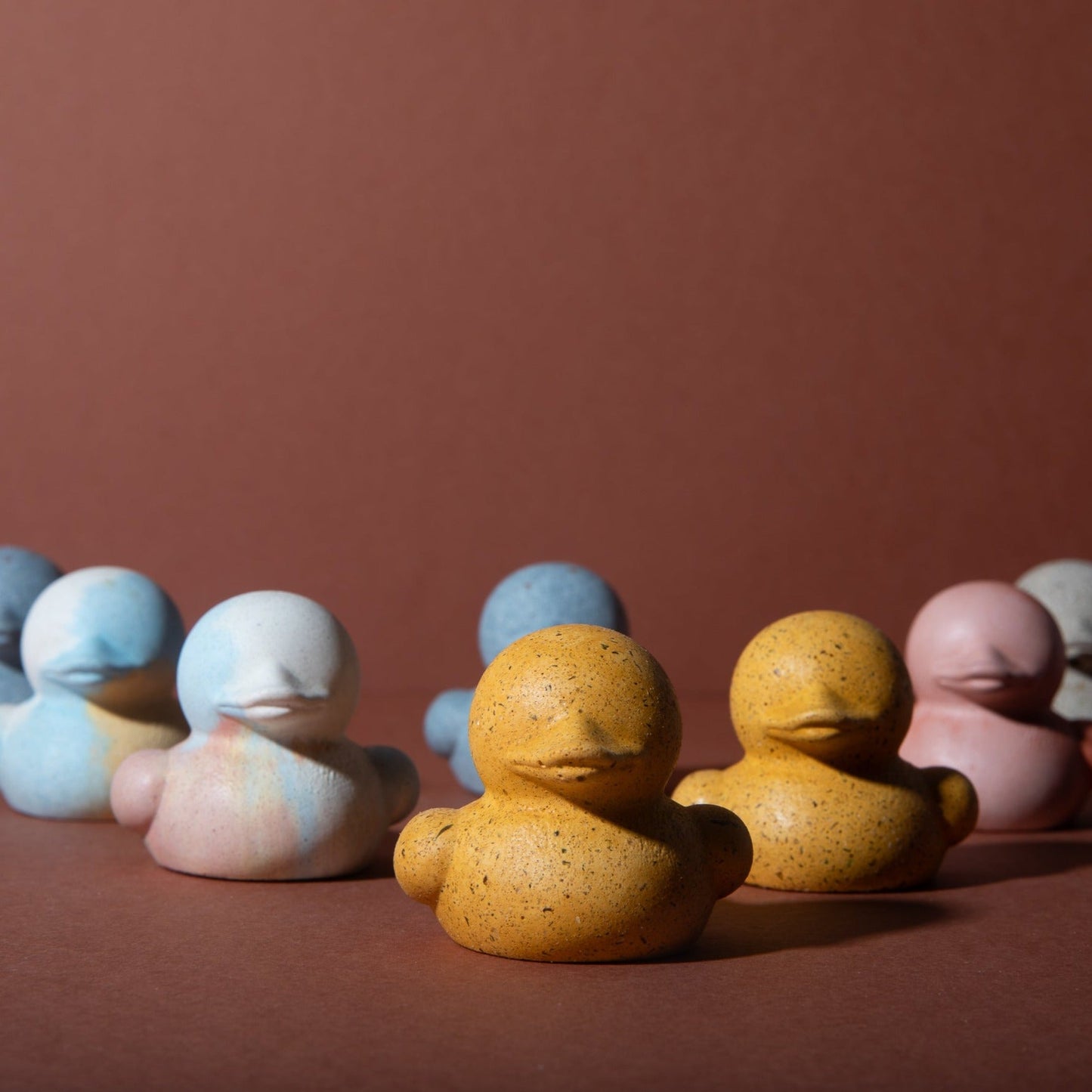 Mini Rubber Ducky - Light Blue Terrazzo