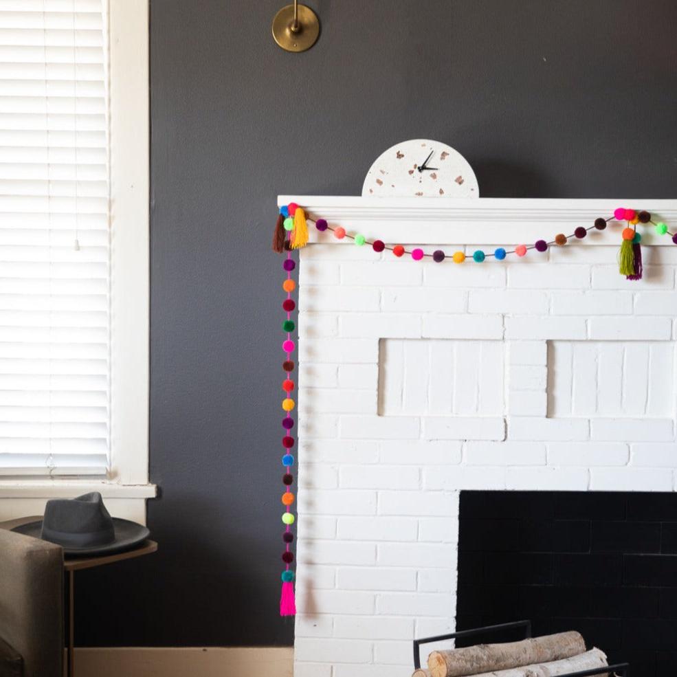 Mantle Clock - Chunky White Terrazzo