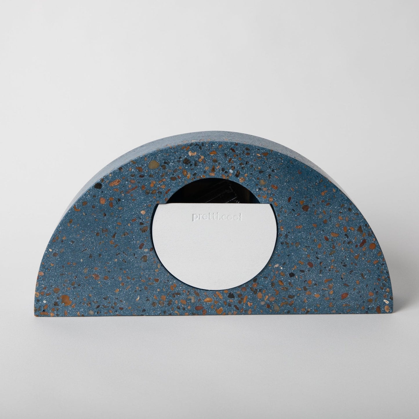 Mantle Clock - Chunky Cobalt Terrazzo