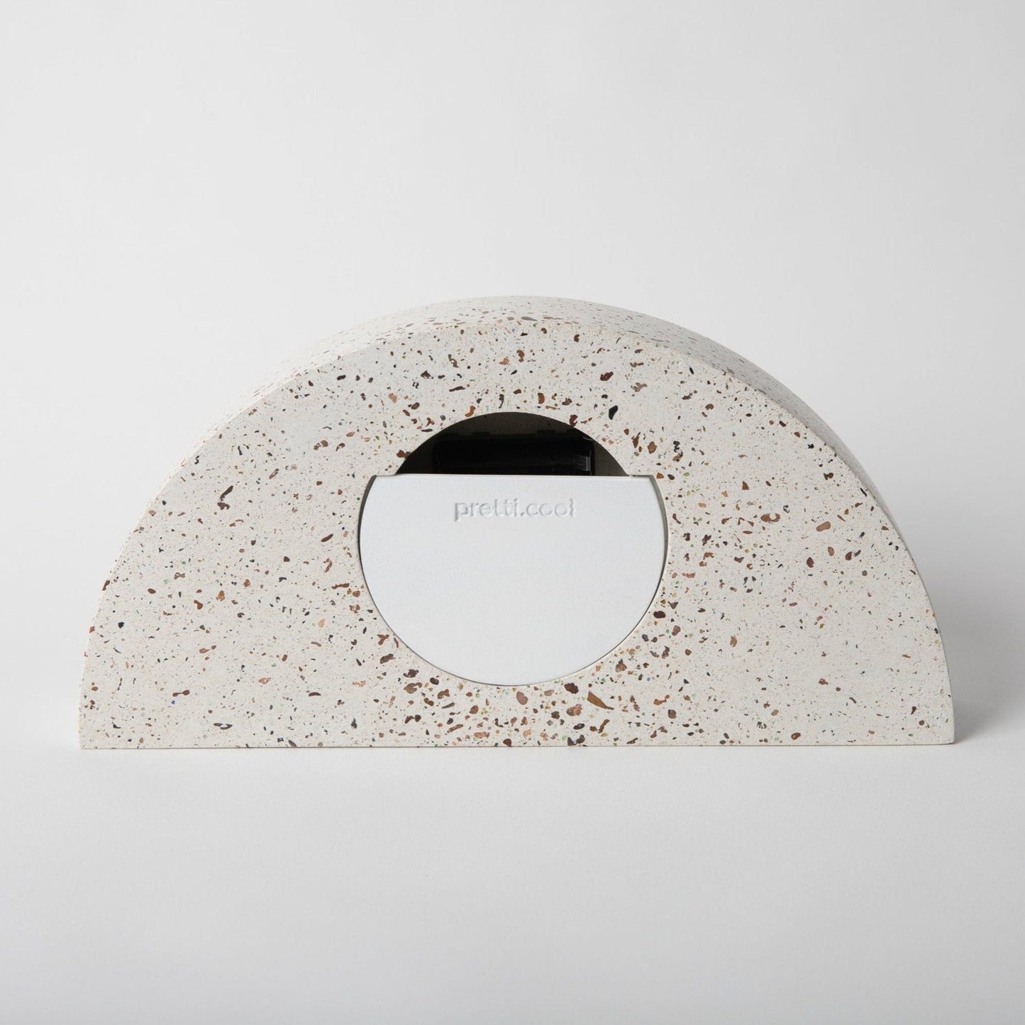Mantle Clock - Chunky White Terrazzo