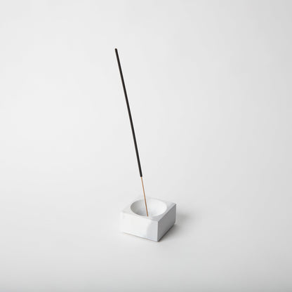 Square Incense Holder - Grey & White