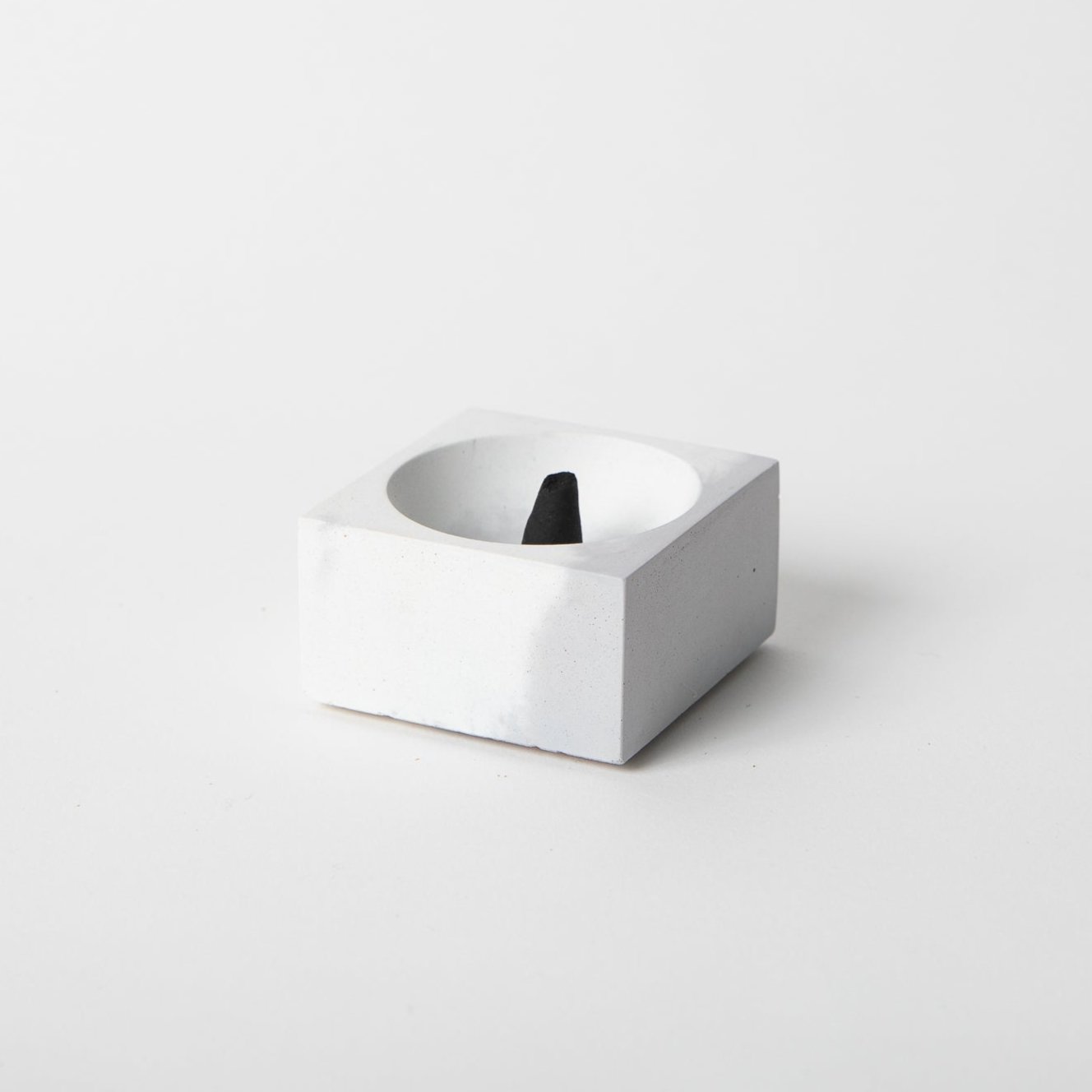 Square Incense Holder - Grey & White