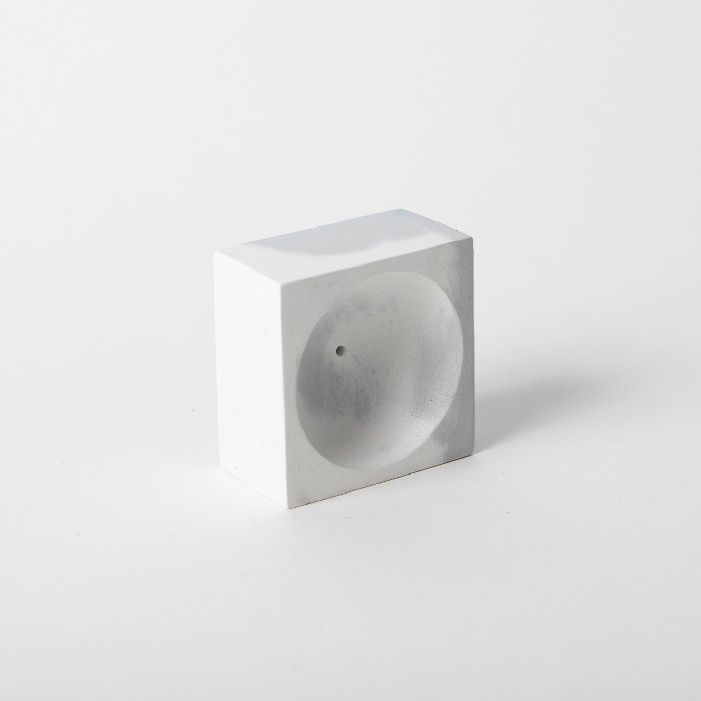 Square Incense Holder - Grey & White