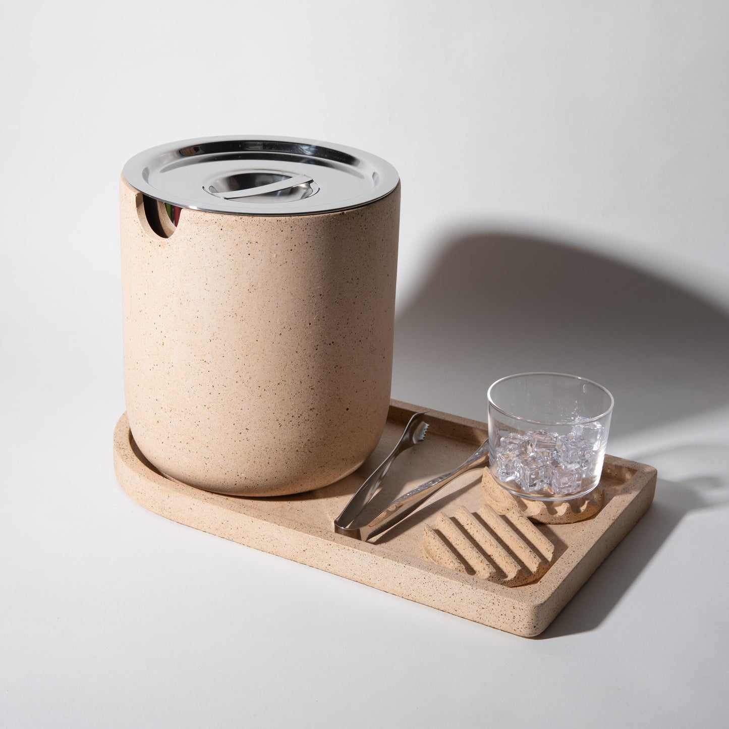 Ice Bucket Tray - Peach Terrazzo