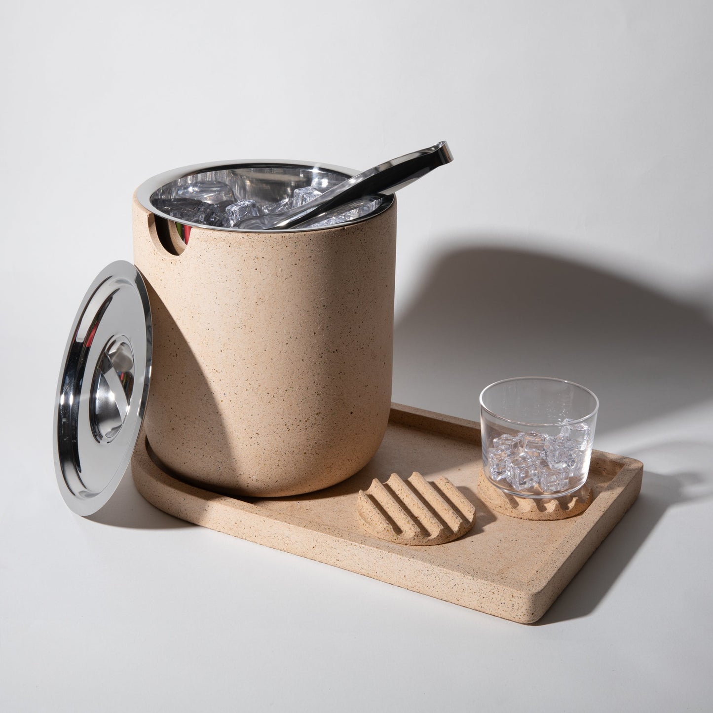 Ice Bucket Tray - Peach Terrazzo