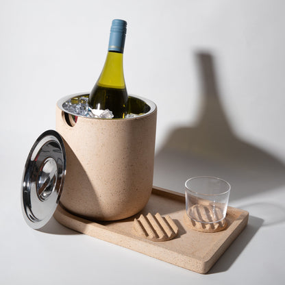 Ice Bucket Tray - Peach Terrazzo